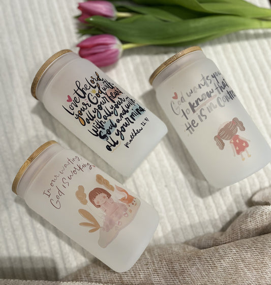 Rooted in Faith Glass Tumbler